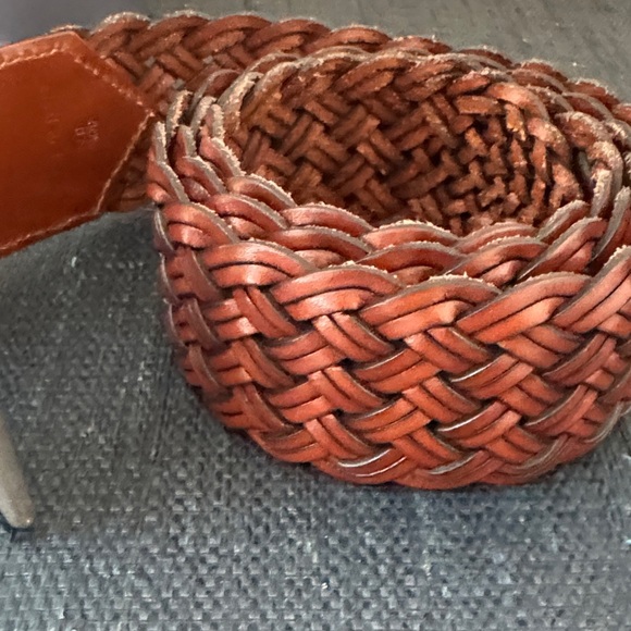 Brown Woven Belt with Turquoise Accents - Picture 3 of 3